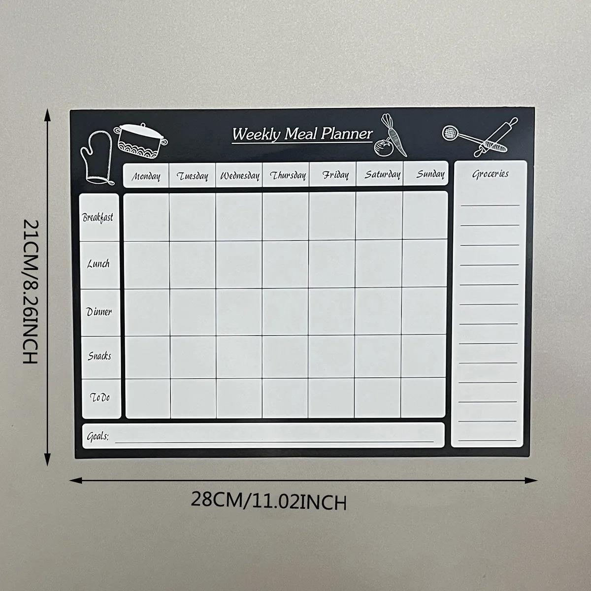 

21x28 см перезаписываемый ежемесячный еженедельный планировщик магниты на холодильник креативные магнитные доски для заметок для холодильников домашний декор