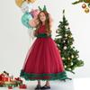 Tulle Red Christmas Dresses for Girls Formal Bridesmaids Wedding Party Princess Prom Girl Dress Flower Birthday Costume 5-14 Yrs