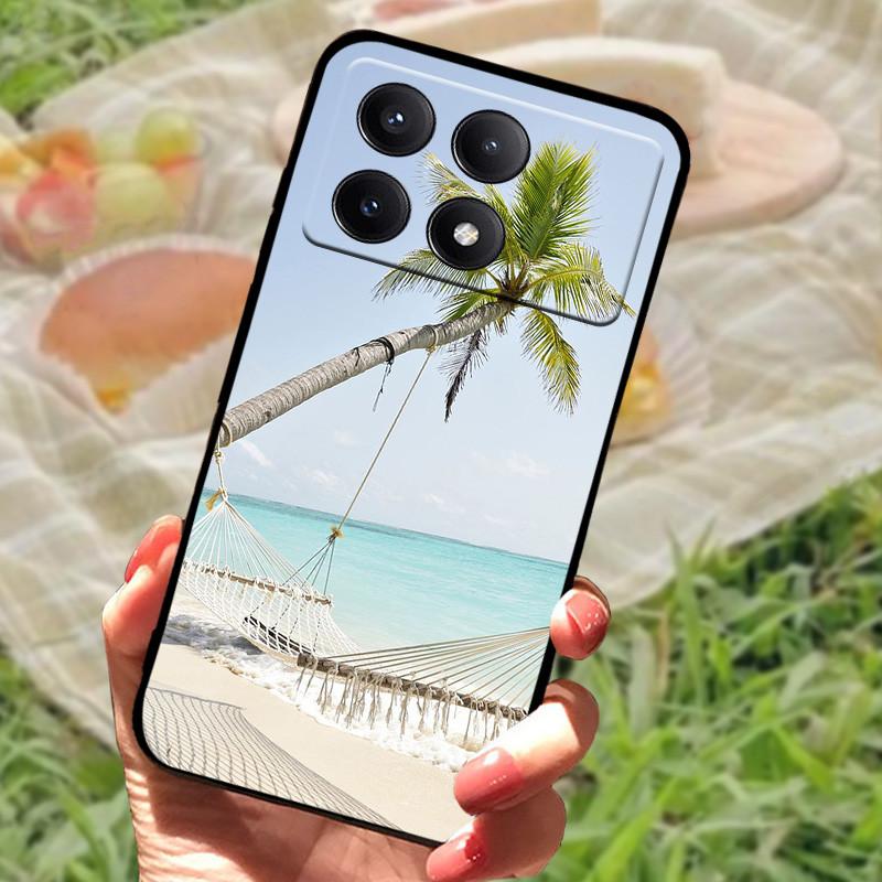 Pro Xiaomi Poco X6 Kryt Poco X 6 X6 Pro 5G Silikonový Měkký Mramorový Černý Nárazník Funda Coque pro Xiaomi Poco X6 Pro Ochranný