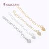 Brass Metal Extension Chain Connectors For DIY Necklace Bracelet Jewelry Making Findings 18K Gold Plated Chain Extender with Tag