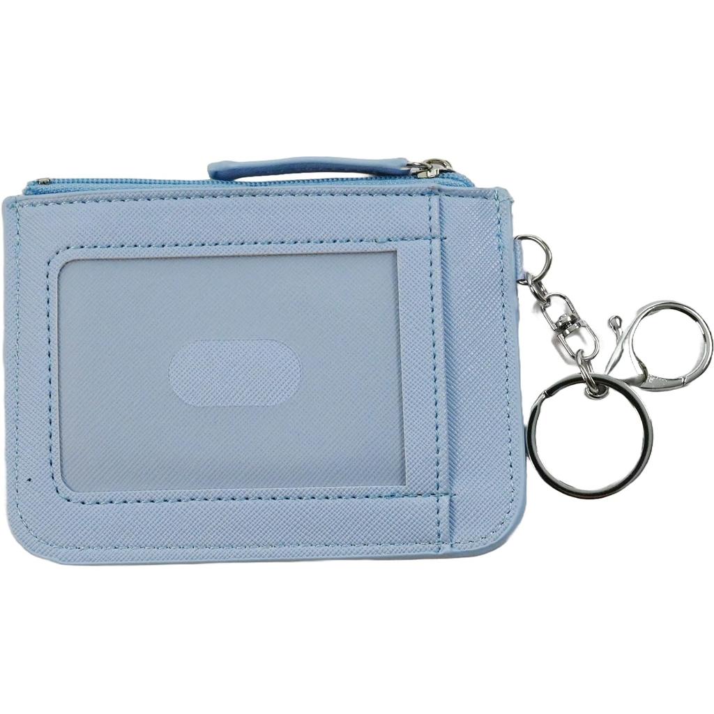 Porta-Cartões Sanrio Cinnamon Roll com Porta-Moedas, Compatível com Cartão IC, Chaveiro e Porta-Cartões, Feminino, Couro Sintético, Compacto Oficial Sanrio