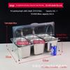 304 Stainless Steel Compartmented Display Rack with Lid for Kindergarten Meals and Cold Dishes
