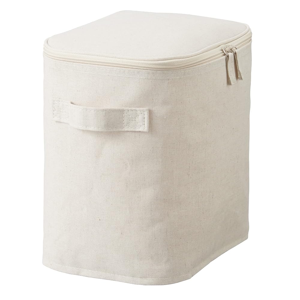 MUJI Soft Box, Medium, 185cm (W) X 26cm (D) X 26cm (H), Polyester Linen, Rectangular, with Lid,