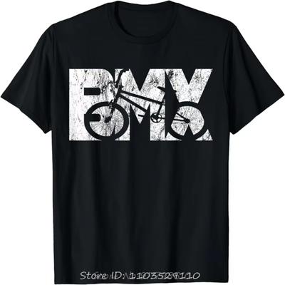 Camiseta de Manga Corta con Cuello Redondo para Hombre y Mujer, Diseño de Bicicleta BMX Vintage Genial para Carreras de Aficionados, para Ciclistas Niños Niñas, Ropa de Mujer, Tops, Ropa Vintage, Fitness, Ropa De Mujer