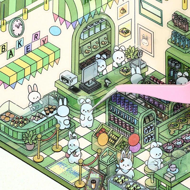 Make Your Own House Stickers 3D Effect Scrapbook Stickers Fun Landscaping Stickers for Adults and Children Creative DIY Stickers