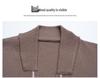 Men's Slim Fit Spring/Autumn Knit Cardigan with Pockets - Solid Color Korean Style Outerwear