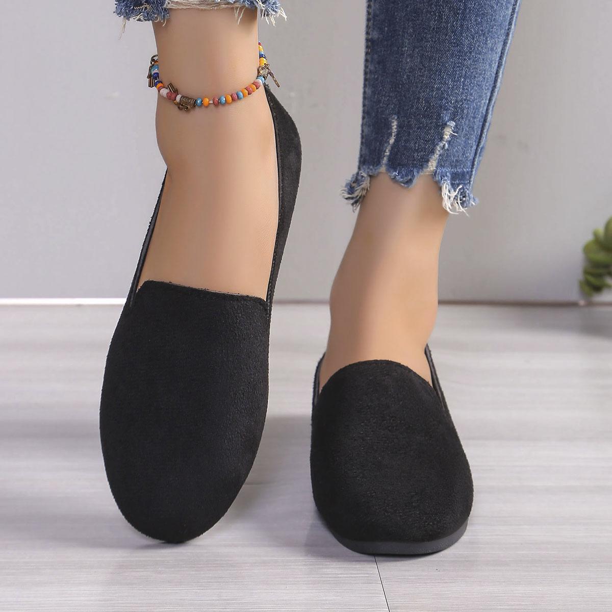 

Модные французские ретро туфли-лодочки 2025 женские большие мягкая подошва удобные весенне-осенние слипоны повседневная обувь размер 36-43 43 чёрный