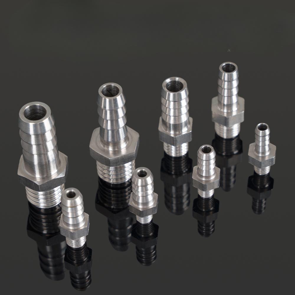 M3 M4 M5 M6 M8 M10 M12 M14 M16 Metric Male To 3 4 5 6 8 10 12 Mm Hose Barb Nipple 304 Stainless Steel Pipe Fitting Air Water Gas