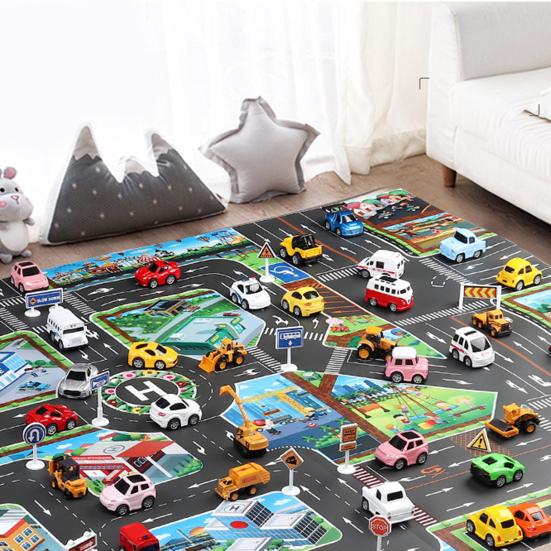 Rahat su geçirmez eğitici oyuncak oyun matı trafik park yeri desen oyun oyun matı oyun aksesuarları
