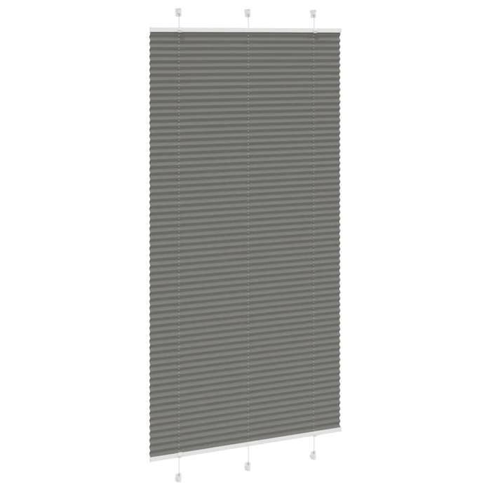 VidaXL Store Plissé Anthracite 110x200 Cm Largeur Du Tissu 109,4 Cm, Window Pleated Blind, Accordion Blind, Pleated Blind 4015111