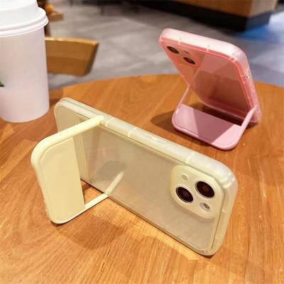 Luxury Holder Stand Bracket Case For iPhone 15 11 14 12 13 Pro Max X XR XS Max 14 15 6 6S 7 8 Plus SE 2020 2022 Clear Soft Cover