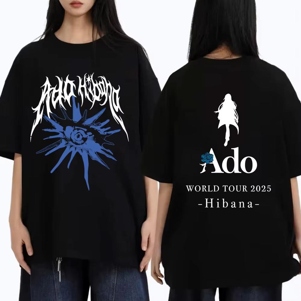 

Ado World Tour Hibana T-shirts Men Women Fashion Japanese Style T Shirts Tops Female Casual Vintage Oversized Crewneck Tees S