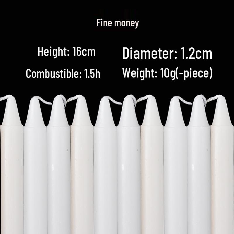 Red and White Long-Burning Smokeless & Odorless Emergency Candles for Power Outages & Disaster Prevention with Silk Flowers