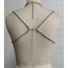 Fashion Layer Acrylic Stone Body Chain Bra Top Adjustable Closure Designs for Women's Beachwear and Dance Event