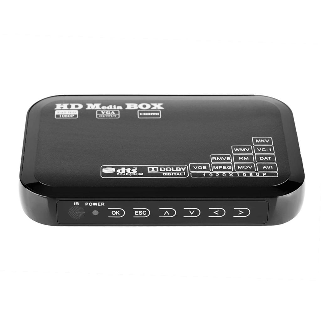 Full HD Mini Box Media Player 110‑240V 1080P Media Player Box Support USB MMC RMVB MP3 AVI MKV