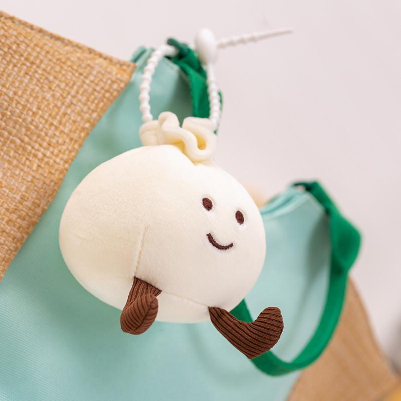 Dumpling Plush Steamed Buns Keychain Backpack Pp Cotton Stuffed Animal Toy Gift