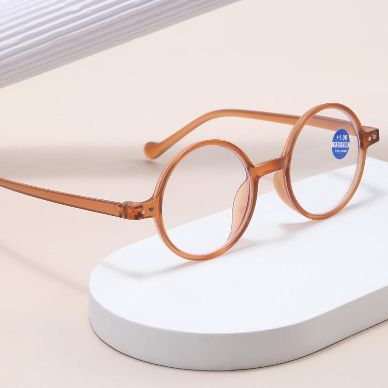 New Classic Double Dot Round Reading Glasses Ladies Fashion Computer Filter Blue Light Blocking Glasses Man Eyeglasses+1.0+4.0