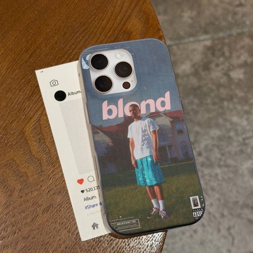 Album F-Frank O-Ocean Rap Coque de téléphone souple ondulée transparente Pour IPhone 17 15 16 11 12 13 14 Pro Max Plus Pro