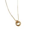 Retro Gold & Silver Swirl Pendant Necklace – Luxurious, Versatile Clavicle Chain