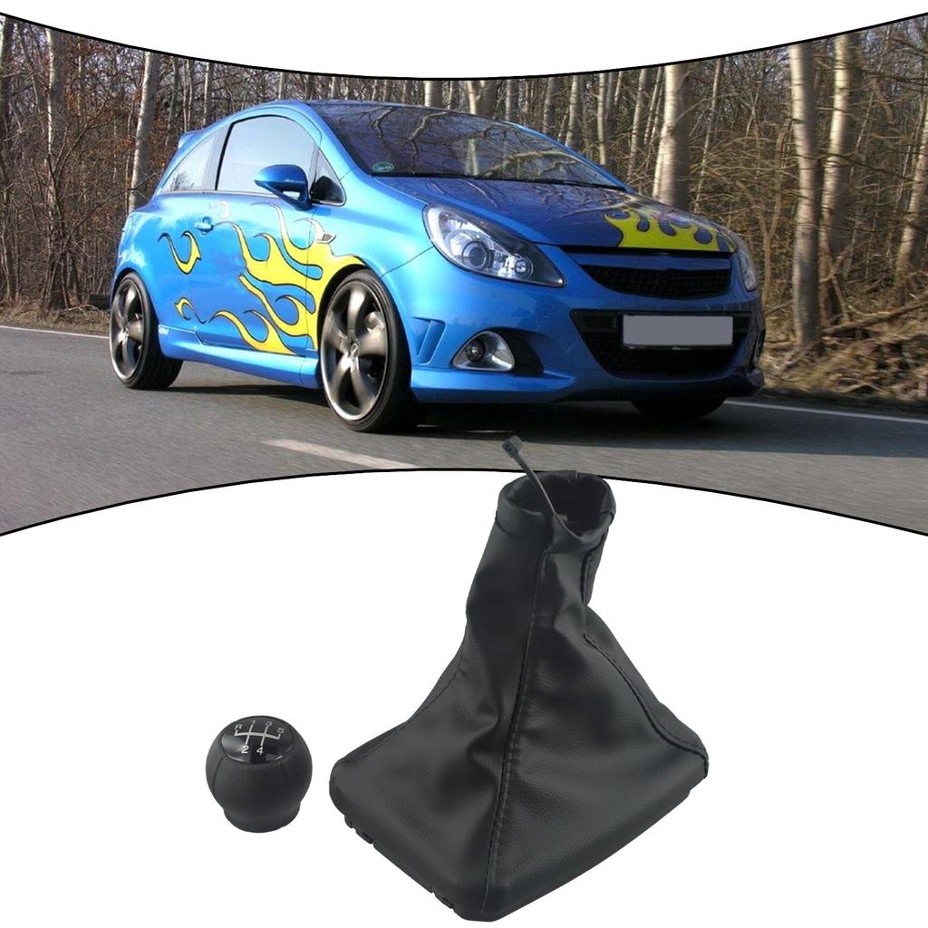 Black Color 5-speed Gear Knob Gear Gaiter Knob Gear Shift Gaiter