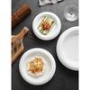 Round White Glazed Ceramic Western-style Dish Double-layer Ceramic Artistic Conception Disk Cold Dish Plate Hotel Tableware