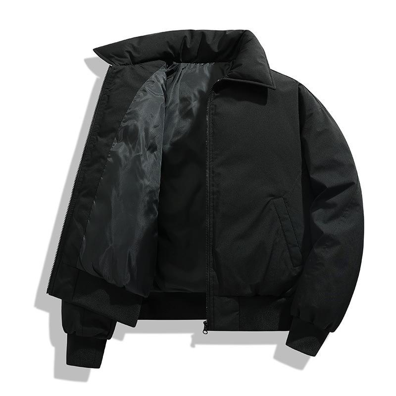 Baumwolljacke Herren und Damen gleich Winterverdickte Herren Baumwollkleidung Einfarbig Brotkleidung Jacke Mantel Herren Daunenjacke