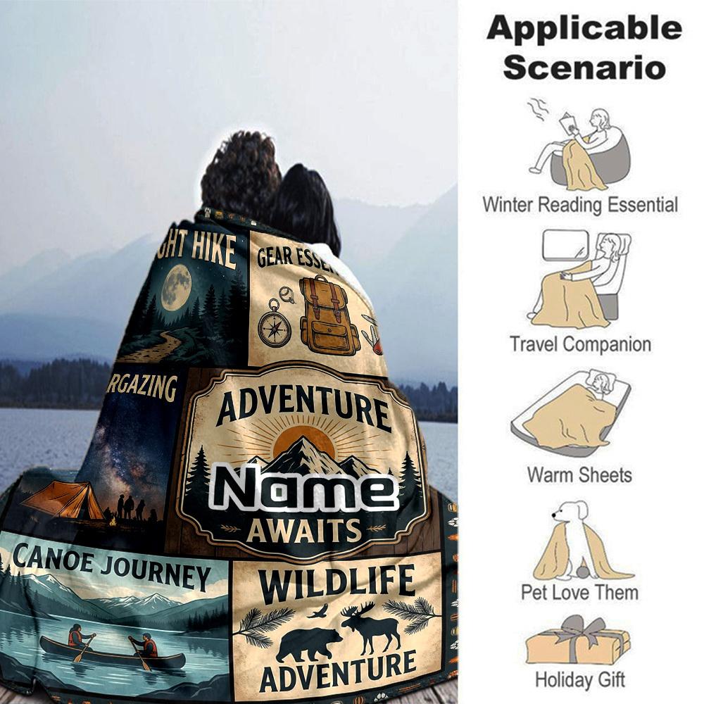 Adventure Gear Essentials Customize Your Name Home Blanket S Comfortable Soft Lightweight Allseason Multipurpose Blanket For Picnics Couches Offices