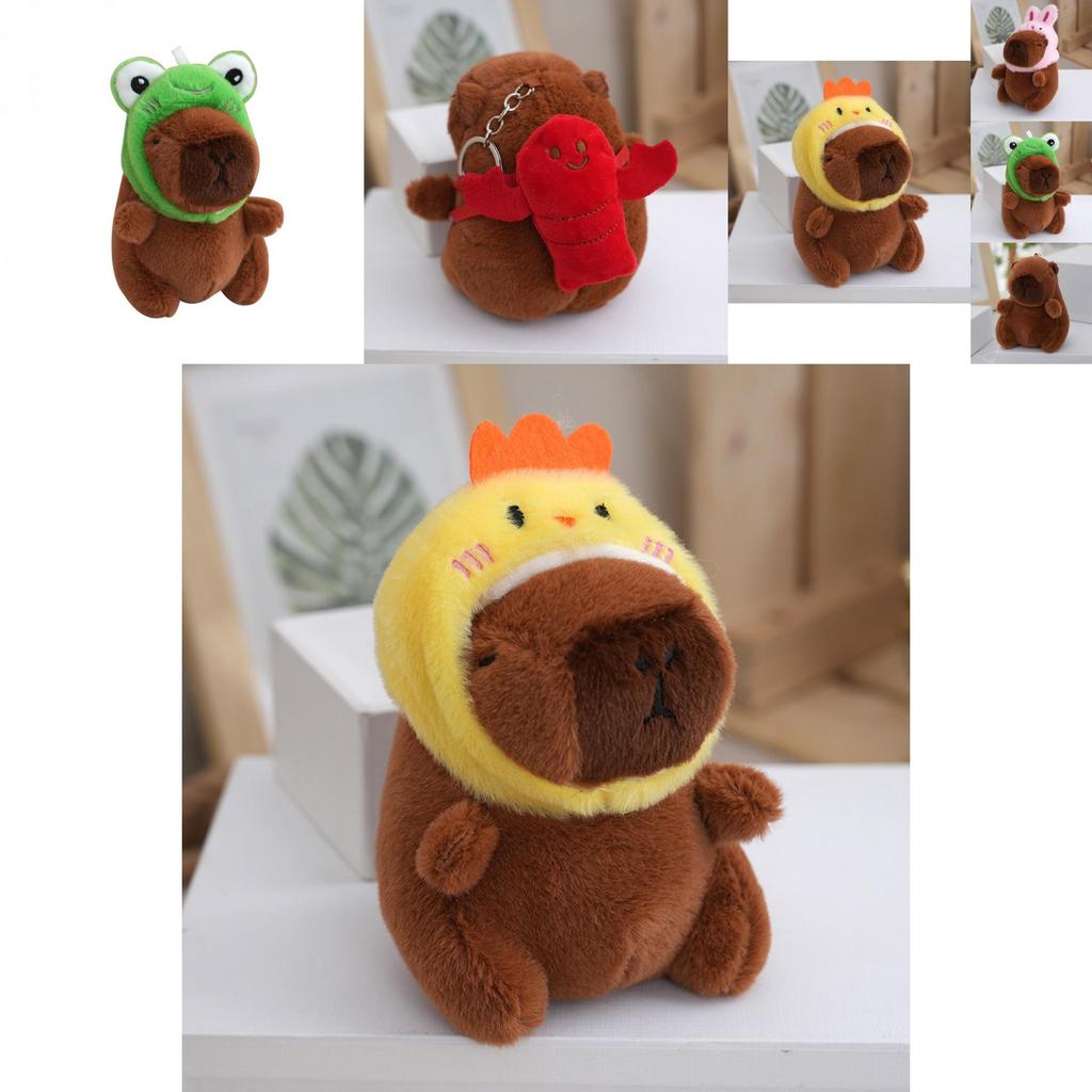 Adorable Capybara Plush Keychain Cute Cartoon Doll With Premium Pp Cotton Filling For Accessories
