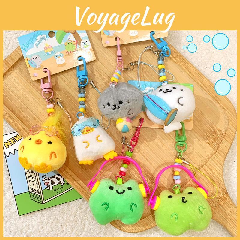 Frog Seagull Mini Plush Pendant Hanging Charm Marine Animal Bag Decoration Doll