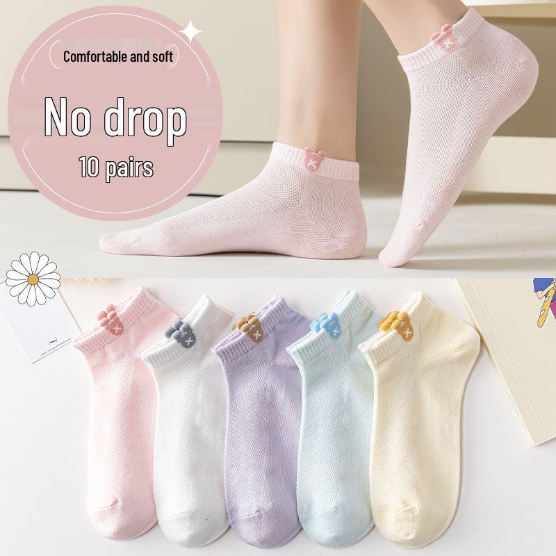 Chaussettes Basses Respirantes Mignonnes Dessin Animé pour Femmes - Collection Printemps Été