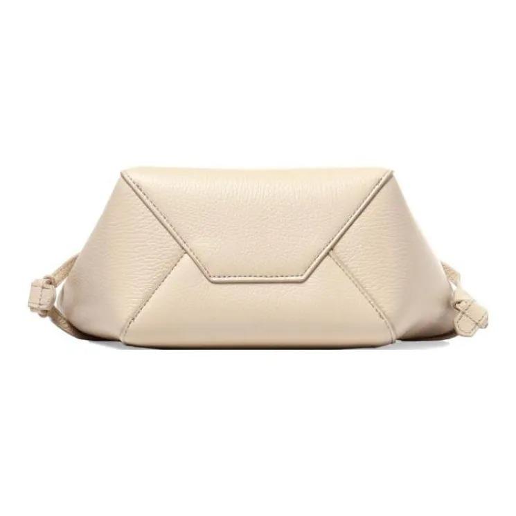 Furla Net Series 17 Classic Twist Buckle Solid Color Leather Tote Bag Shopping Bag Crossbody Handbag Women's Nude Pink