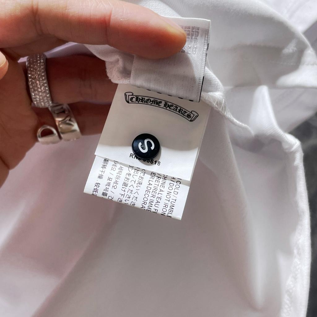 8760 CHROME HEARTS 2026 Lato Nowa Wysokiej Jakości Bawełniana Okrągły Dekolt Luźna Duży Rozmiar Męska i Damska Koszulka Koszulka dla Pary