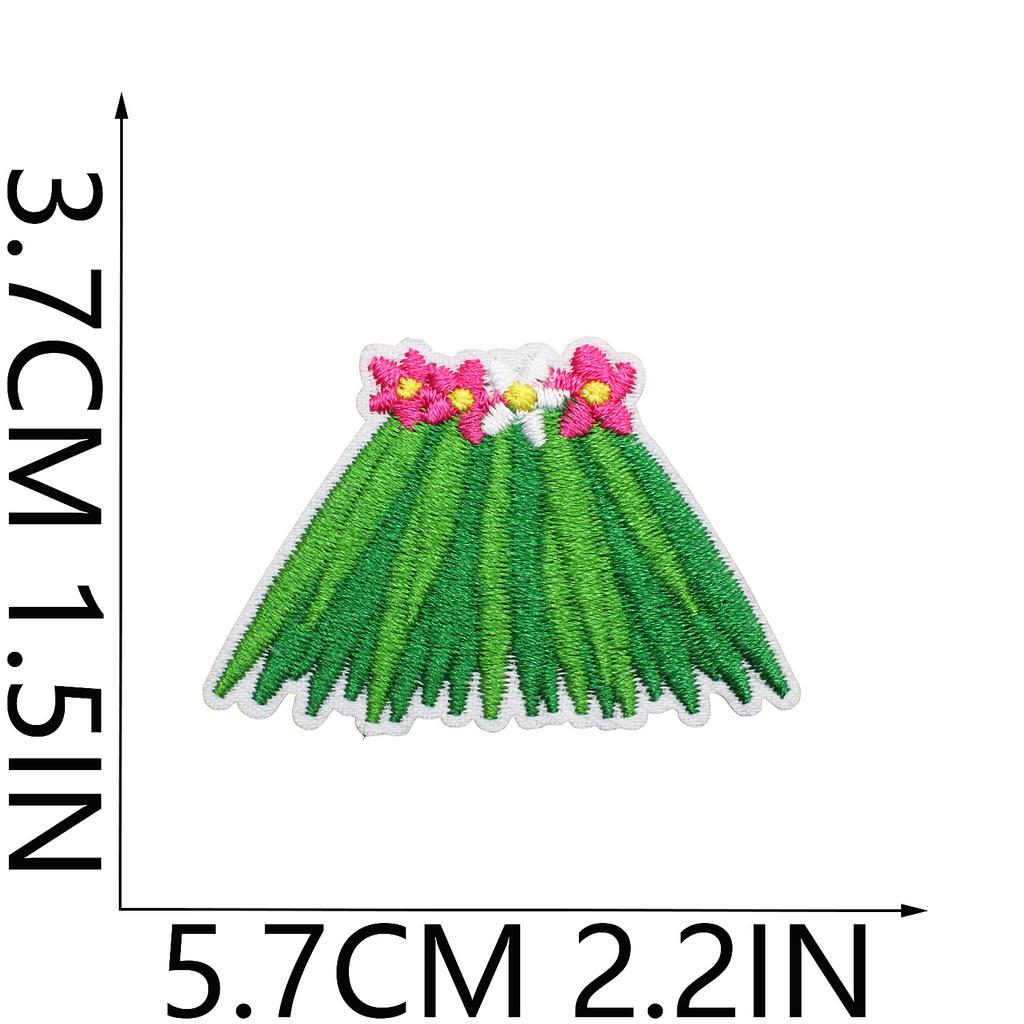 Cabin Embroidery Cloth Sticker Hawaii Travel Decoration Patch Sticker Yay Tree Pineapple Computer Embroidery Patch Flamingo