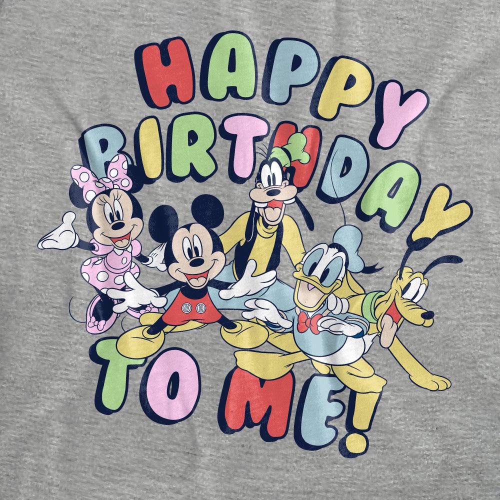 Mickey Mouse & Friends Womens/Ladies Happy Birthday To Me Heather T-Shirt