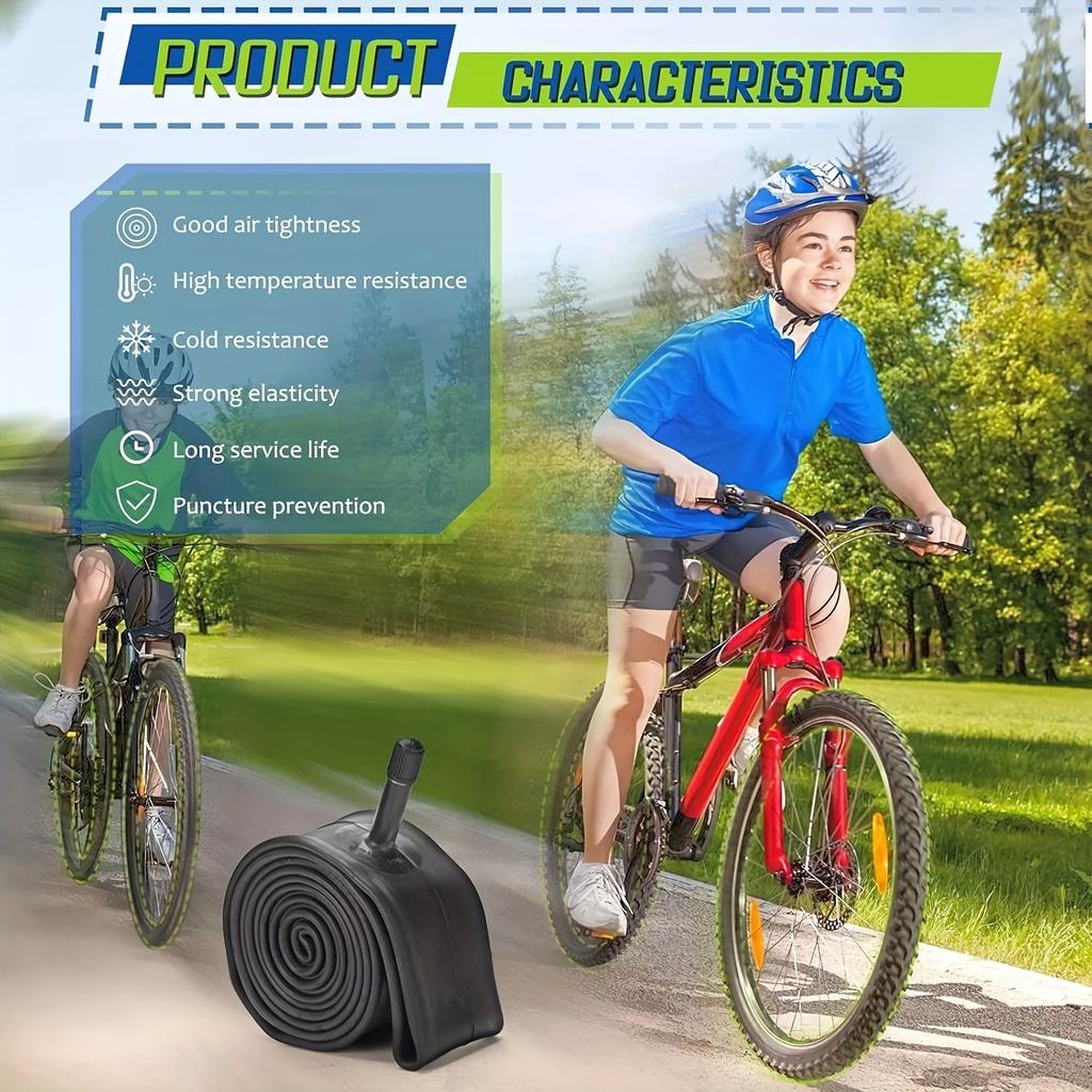 4Root 26Inch Tire Inner Tube Bicycle Rubber Tire Inner Tube Bicycle Tire Mountain Bike Inner Tube Bicycle Rubber Inner Tube width1.75Arrive2.125Inch