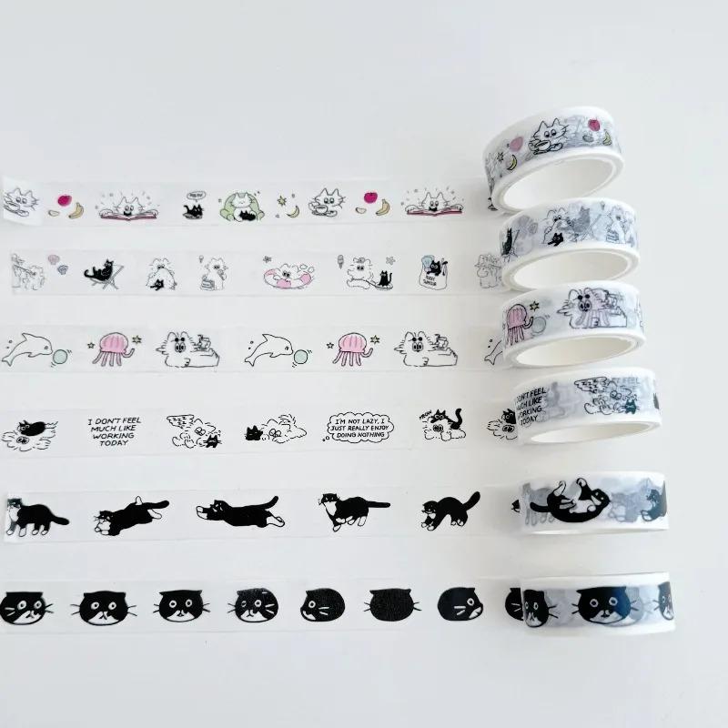 Cartoon Series Washi Tape Cute Sticker Decorative Collage Adhesive DIY Scrapbooking Hand Made Stationery