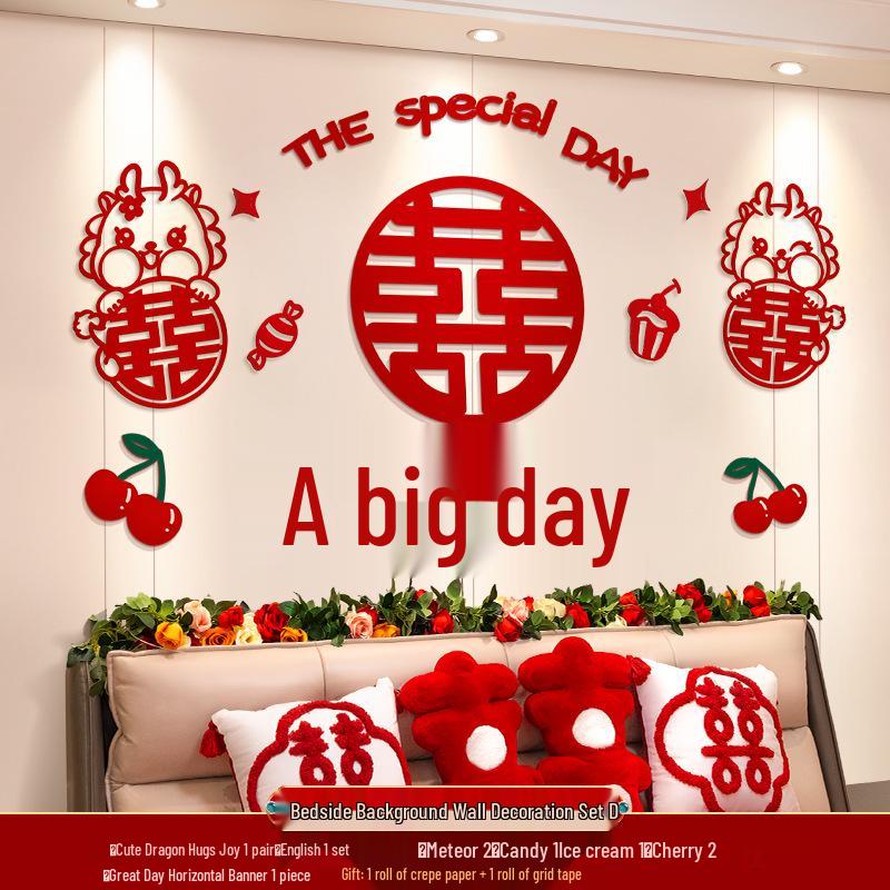 Zestaw Dekoracji Sypialni Ślubnej: Kompletne artykuły ślubne do pokoju Mistrza i Panny Młodej