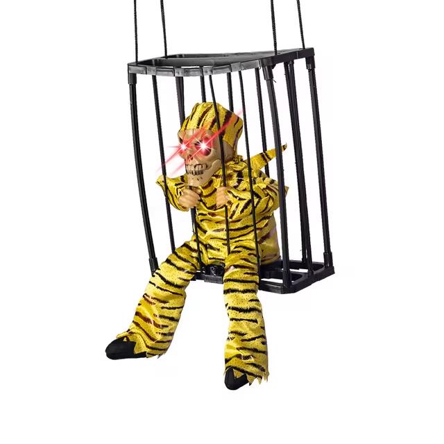 Halloween Hanging Ghost Toys Prisoners Cage Ghosts Screaming Talking Let Me To Go Out Play Pranks Talking Props Ghost Pendant