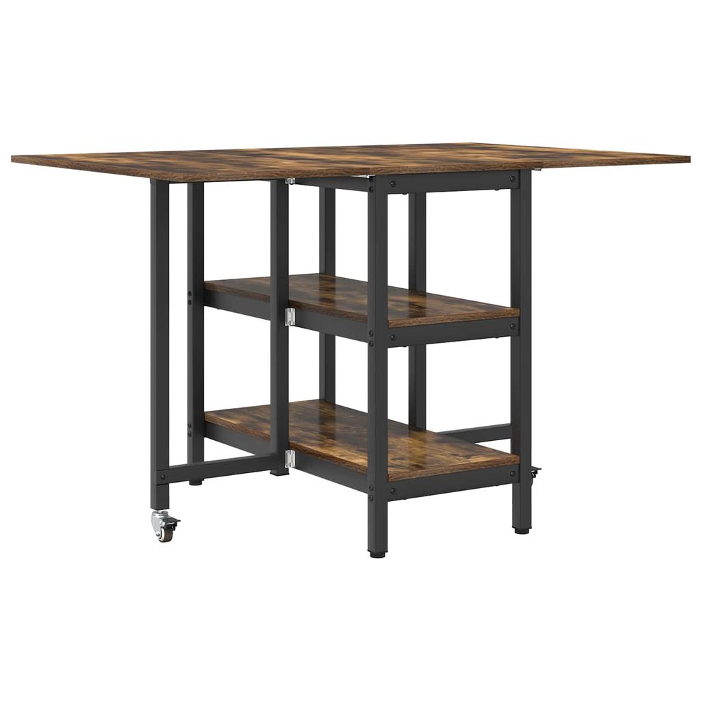 Dining Table 122 x 80 x 76.5 cm Particleboard Smoked Oak