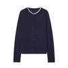 European and American Style, New Women's Clothing, Foreign Style, Fashionable Lace Trim Layer Knitted Jacket 3920760
