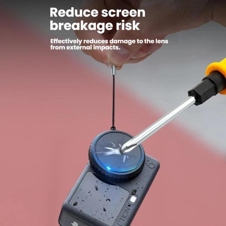 Silicone Lens Cap Protective Cover for DJI Osmo Action 6, 1:1 Mold Anti‑Drop Scratch‑Resistant Lens Protector with Lobster‑Claw Strap