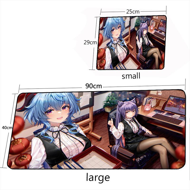 MRGLZY XXL Genshin Impact Ganyu Mouse Pad Gamer Anime Sexy Girl Large Desk Mat Computer Gaming Peripheral Accessories MousePads