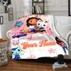 Coperta Personalizzata con Nome Personalità Gabby's Dollhouse Morbida e Calda per Divano, Ufficio, Letto, Viaggio, Pausa Pranzo, Regalo Adatto a Tutte le Stagioni