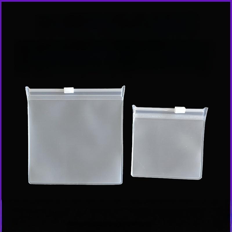 20/40pcs Frosted EVA Zipper Bags Semi Transparent Ear Stud Ring Necklace Storage Bags Reusable Dustproof Travel Organizers