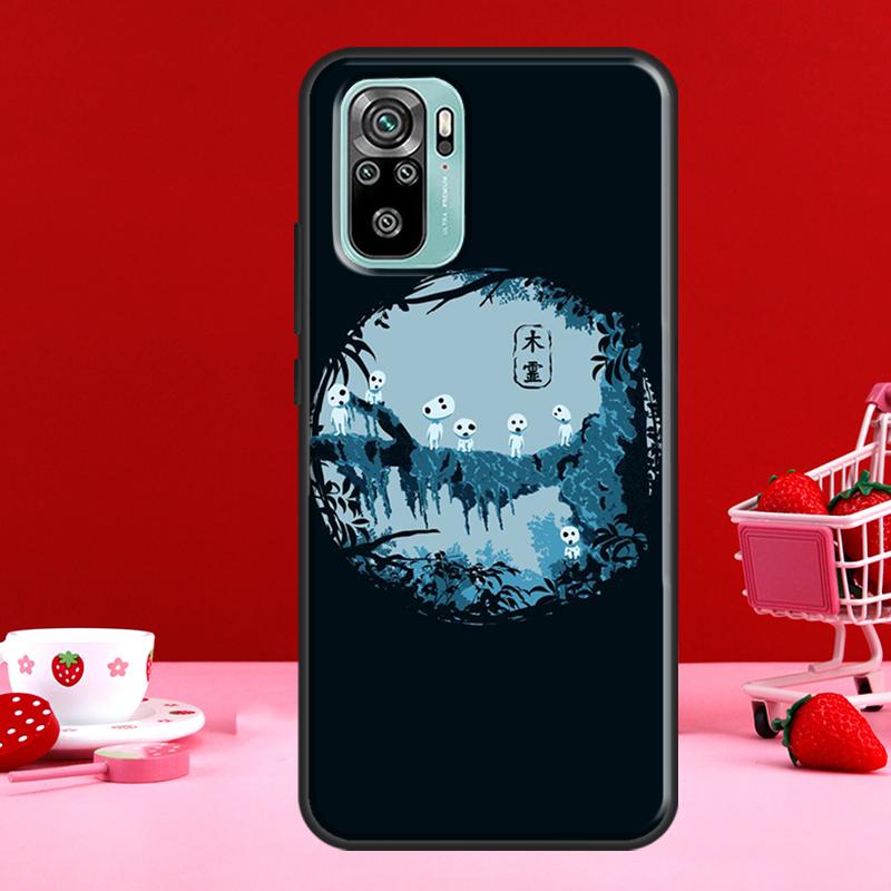 Anime Kodama Tattoo Case For Xiaomi Redmi 10 9 9A 9C 9T Back Cover For Redmi Note 11 Pro 8 9 10 Pro 9S 10S 11S