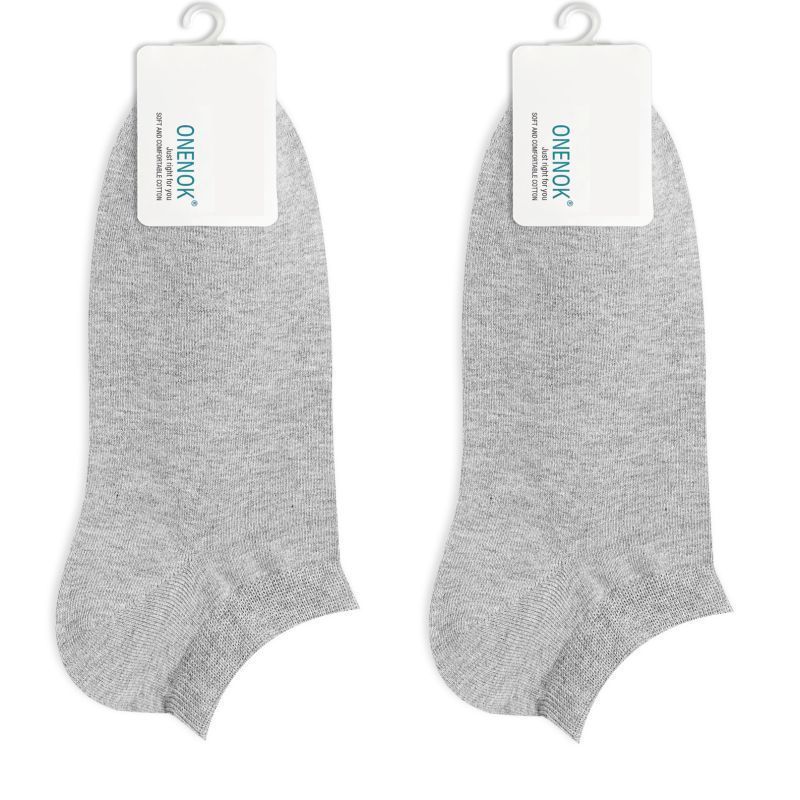

Sock Men Pure Cotton Anti-Bacterial Odor-Resistant Breathable Absorbent Anti-Sweat Pure Color Short Socks Boat Shoes 1 pair світло-сірий колір