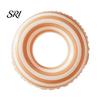 PVC Swim Rings Vintage Striped Swimming Ring Thickened Inflatable Leakproof Men Women Pool Float Tube for Beach Party Child Water