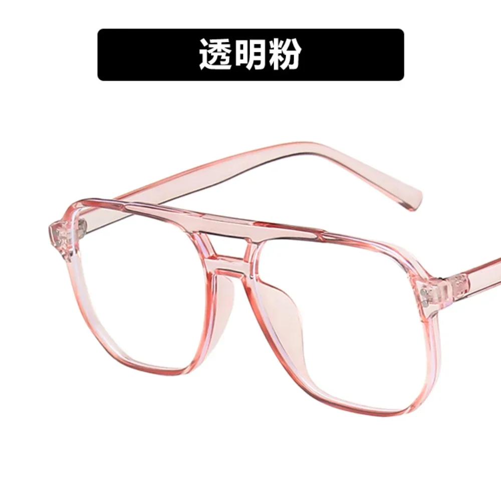 Square Anti-Blue Light Glasses Men Women Transparent Computer Glasses Large Frame Retro Eyeglass  Ópticos Con Receta