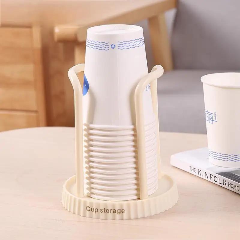 Adjustable 360 Degree Rotating Desk Cup Holder Clamp Anti-Spill Anti-Fall Table Edge Mounted Coffee Mug Holder Organizer