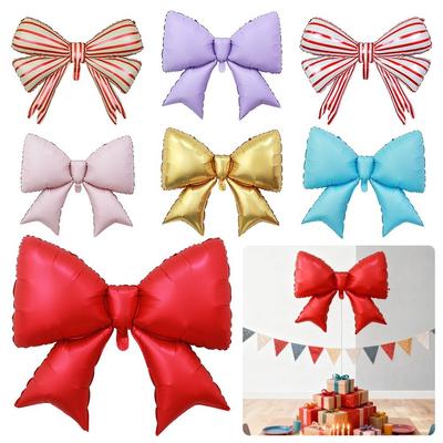 Cute Multi-purpose Bow Balloon Ins Style Lightweight Foil Balloon Large Size Matte Balloon Shower